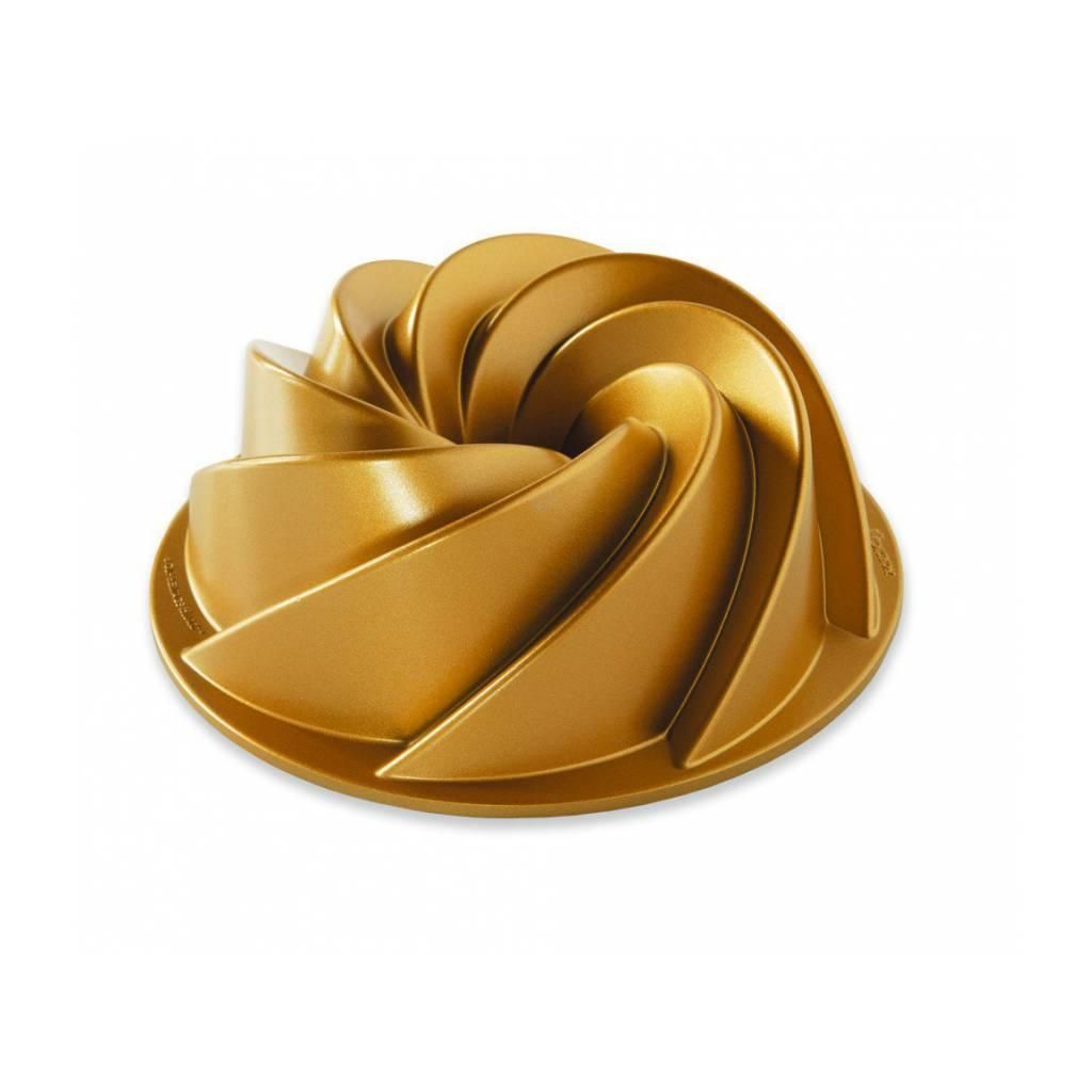 Класическа форма за кекс HERITAGE S, златиста, Nordic Ware