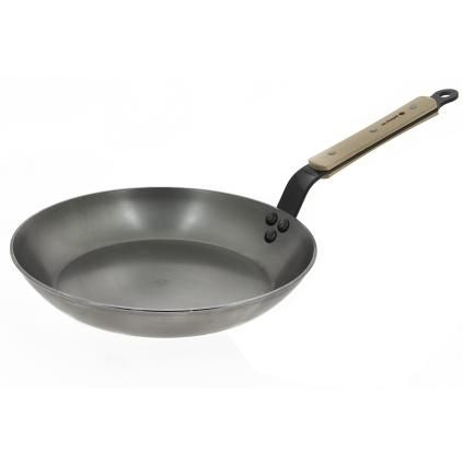 Тиган за пържене MINERAL B 26 см, дървена дръжка, de Buyer