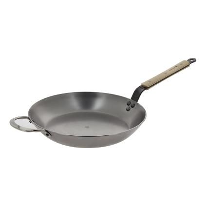Тиган за пържене MINERAL B 32 см, дървена дръжка, de Buyer