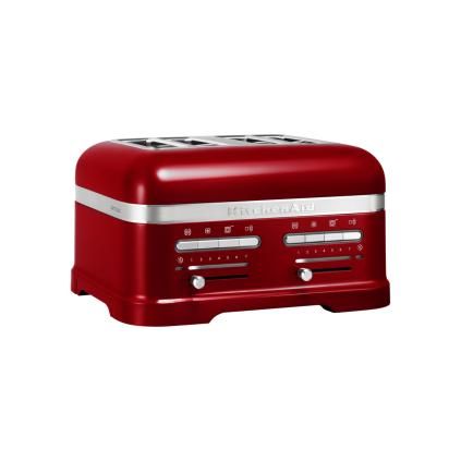 Тостер ARTISAN, за 4 филийки, червен металик, KitchenAid