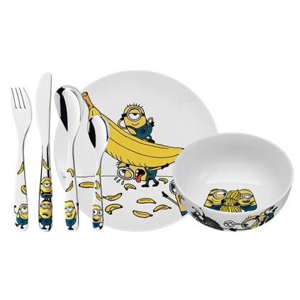 Детски комплект прибори и сервиз за хранене MINIONS, комплект от 6 бр., WMF