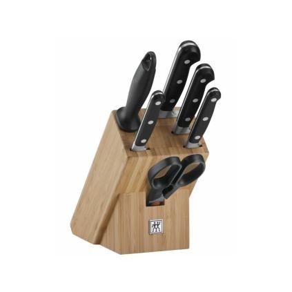 Комплект ножове с блок PROFESSIONAL "S", 7 бр., с точило и ножица, ZWILLING