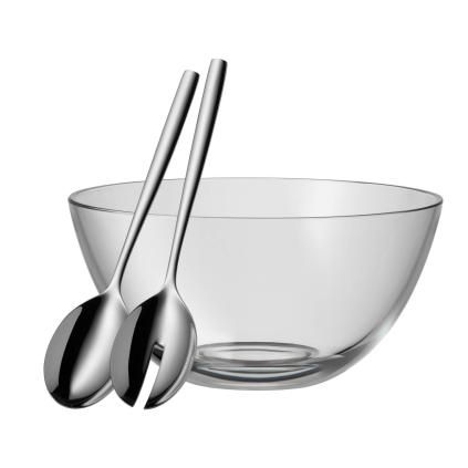 Купа за салата с прибори за сервиране TAVERNO 23 cm, стъкло, WMF