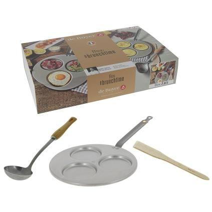 Тиган за мини палачинки MINERAL B 27 см, с шпатула и черпак, de Buyer