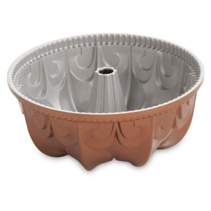 Класическа форма за кекс FLEUR DE LIS BUNDT, лилия, графитена, Nordic Ware