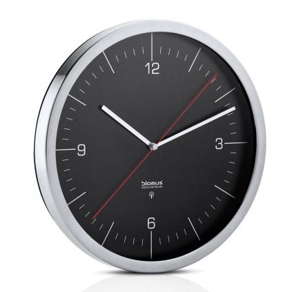 Радиоуправляем стенен часовник CRONO L, ⌀ 30 cм, черен, Blomus