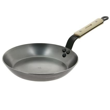 Тиган за пържене MINERAL B BOIS 24 см, дървена дръжка, de Buyer