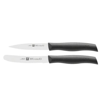 Комплект ножове TWIN GRIP, с белачка, комплект от 2 бр., черен, ZWILLING