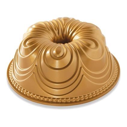 Класическа форма за кекс CHIFFON BUNDT, златиста, Nordic Ware