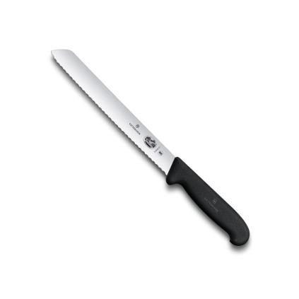 Нож за хляб 21 см, черен, пластмаса, Victorinox