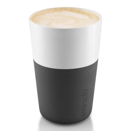 термос чаши за café latte 360 ml 2 броя карбоново черен Eva Trio