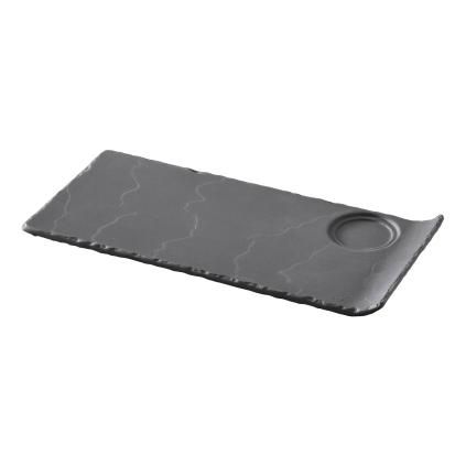 Чиния за сервиране BASALT 29 x 13,4 cм, с ефект на шисти, керамика, REVOL
