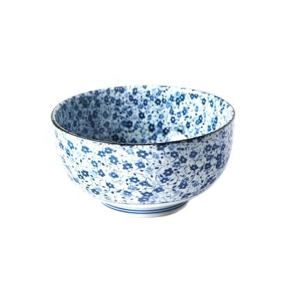 Купа за хранене BLUE DAISY 16 см, 800 мл, син, керамика, MIJ
