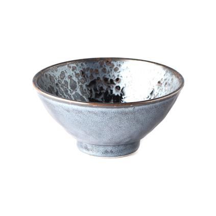 Купа за хранене BLACK PEARL 15 cm, 450 ml, черен, керамика, MIJ