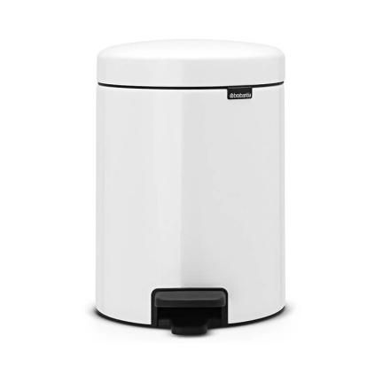 Кошче за отпадъци с педал NEWICON 5л, бяло, Brabantia