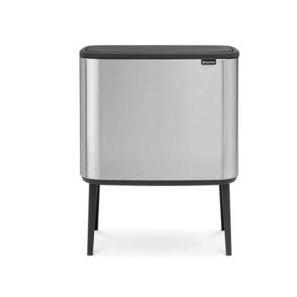 Кош за отпадъци с докосване BO 3 x 11л, матова стомана, Brabantia