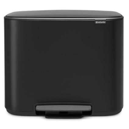 Кошче за отпадъци с педал BO 3 x 11л, черно, Brabantia