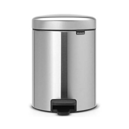 Кошче за отпадъци с педал NEWICON 5л, матова стомана, Brabantia
