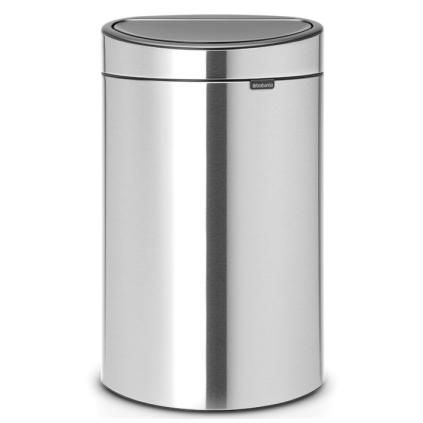 Кошче за отпадъци с докосване TOUCH BIN NEW 40 l, устойчива на отпечатъци, матирана стомана, Brabantia
