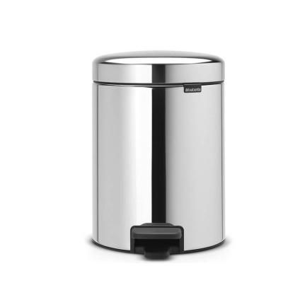 Кошче за отпадъци с педал NEWICON 5л, лъскава стомана, Brabantia