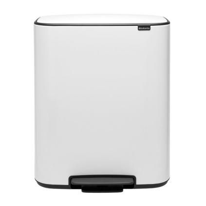Кошче за отпадъци с педал BO 2 x 30л, бяло, Brabantia