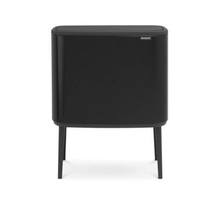 Кош за отпадъци с докосване BO 11 + 23л, матово черен, Brabantia
