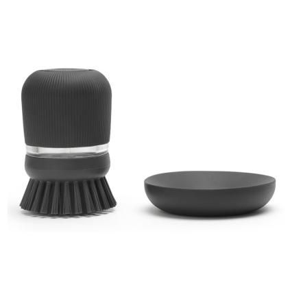 Четка за миене на съдове, с дозатор, сив, Brabantia
