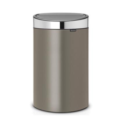 Кош за отпадъци с докосване TOUCH КОШЧЕ НОВ 40 л, платина / сребърен,Brabantia