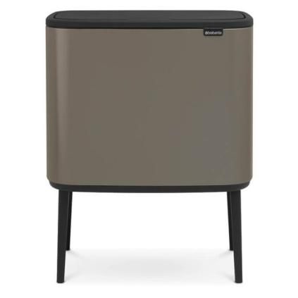Кош за отпадъци с докосване BO 3 x 11л, платина, Brabantia