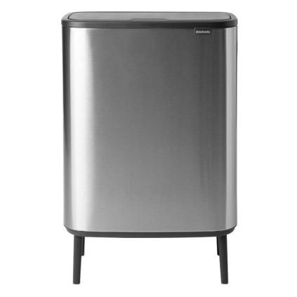 Кош за отпадъци с докосване BO 2 x 30л, матова стомана, Brabantia