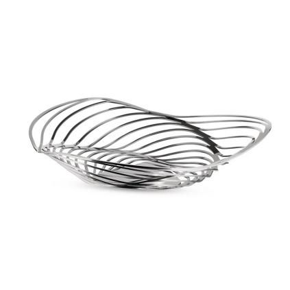 Купа за плодове TRINITY 33 см, ниска, сребриста, Alessi