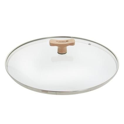 Капак за тенджера 32 cm, с дървена дръжка, стъкло, de Buyer