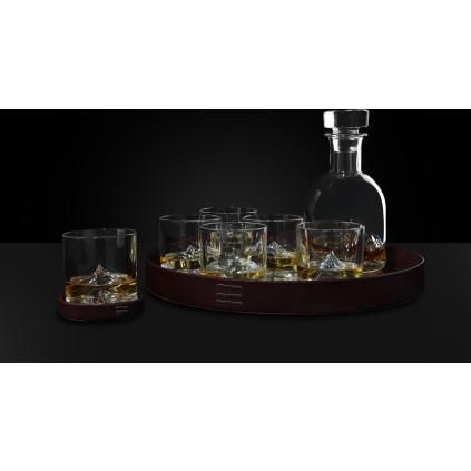 Поднос за сервиране MIRRORED 38 cm, барен, кафяв, Liiton