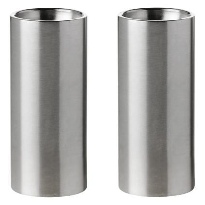 Комплект солница и пиперник ARNE JACOBSEN, комплект от 2 бр., сребро, неръждаема стомана, Stelton