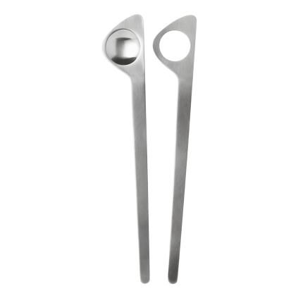 Комплект лъжици за салата ARNE JACOBSEN, комплект от 2 бр., сребро, неръждаема стомана, Stelton