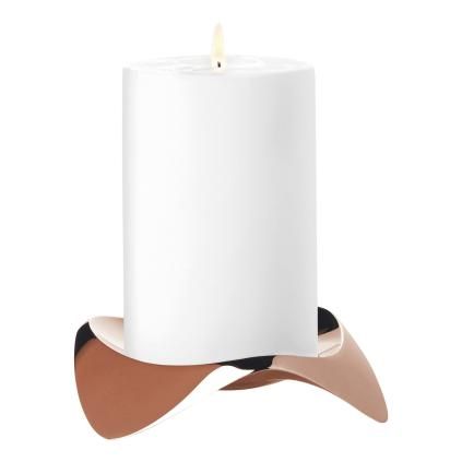 Свещник за стълбовидна свещ PAPILIO UNO 12 см, мед, метал, Stelton