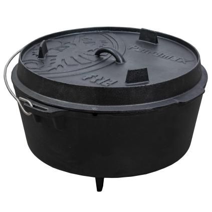 Съд за готвене на открито FT12, 12,8л, с крачета, чугун, Petromax