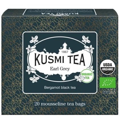 Черен чай EARL GREY, 20 муселинови пакетчета, Kusmi Tea