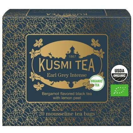 Черен чай EARL GREY INTENSE, 20 муселинови пакетчета, Kusmi Tea