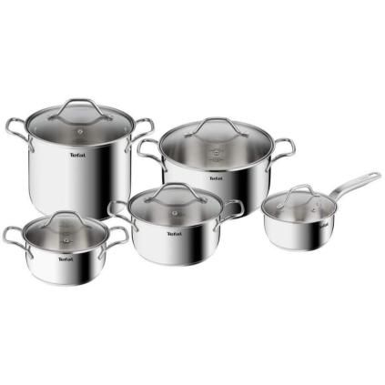 Комплект кухненски съдове INTUITION B864SA74, комплект от 10 бр., инокс, Tefal