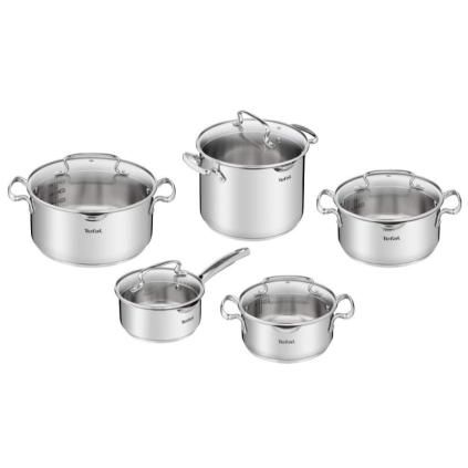 Комплект кухненски съдове DUETTO+ G719SA74, комплект от 10 бр., инокс, Tefal
