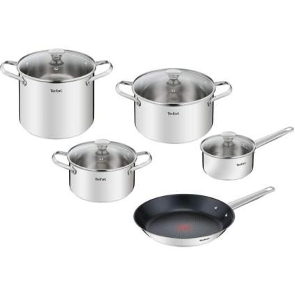 Комплект кухненски съдове COOK EAT B922S955, комплект от 9 бр., инокс, Tefal