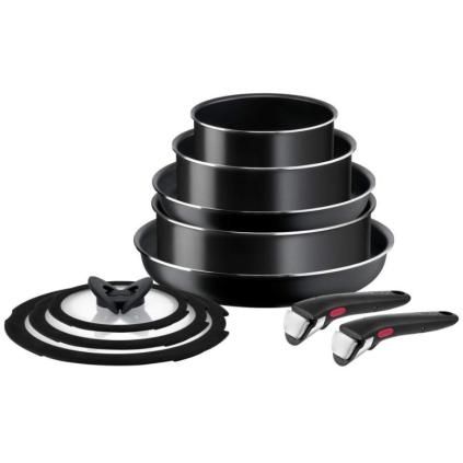 Комплект сервизи за хранене INGENIO EASY ON L1599143, комплект от 10 бр., незалепващ повърхност, Tefal