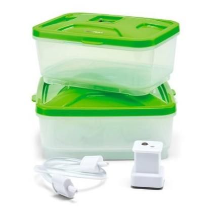 Кухненски буркан за съхранение VACUPACK XA258010, комплект от 2 бр., вакуумен, Tefal