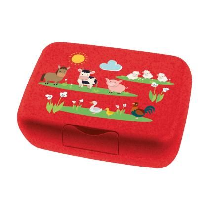Детска кутия за обяд CANDY L FARM, червена, Koziol