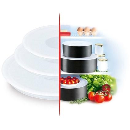 Капаци INGENIO L9019222, комплект от 3 бр., за съхранение на храна, пластмаса, Tefal
