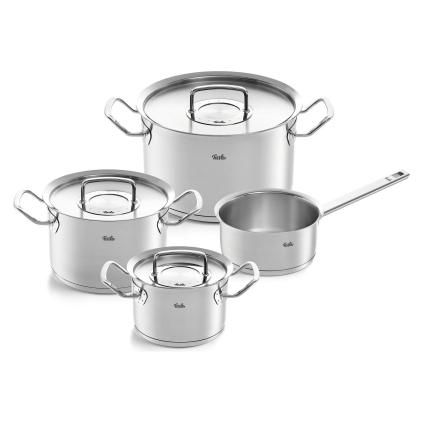 Комплект тенджери ORIGINAL-PROFI COLLECTION, 4 бр., неръждаема стомана, индукция, Fissler