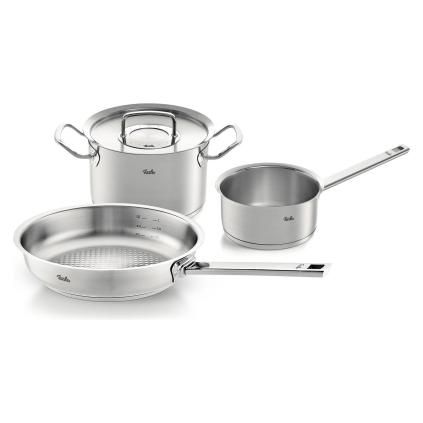 Комплект кухненски съдове ORIGINAL-PROFI COLLECTION, с тиган, комплект от 3 бр., инокс, Fissler