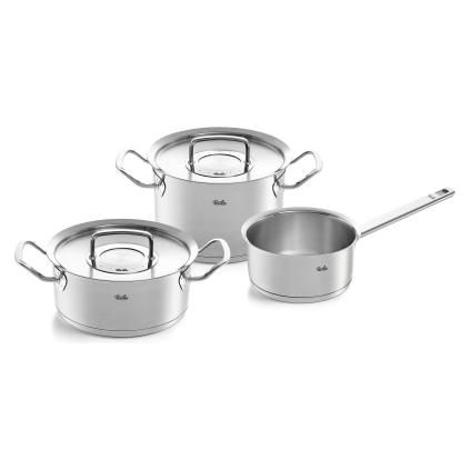 Комплект кухненски съдове ORIGINAL-PROFI COLLECTION, с касерола, комплект от 3 бр., инокс, Fissler