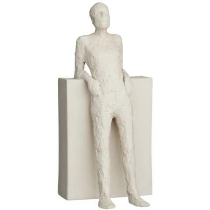 Скулптура за домашен декор THE HEDONIST 22 cm, бял, керамика с глазура, Kähler
